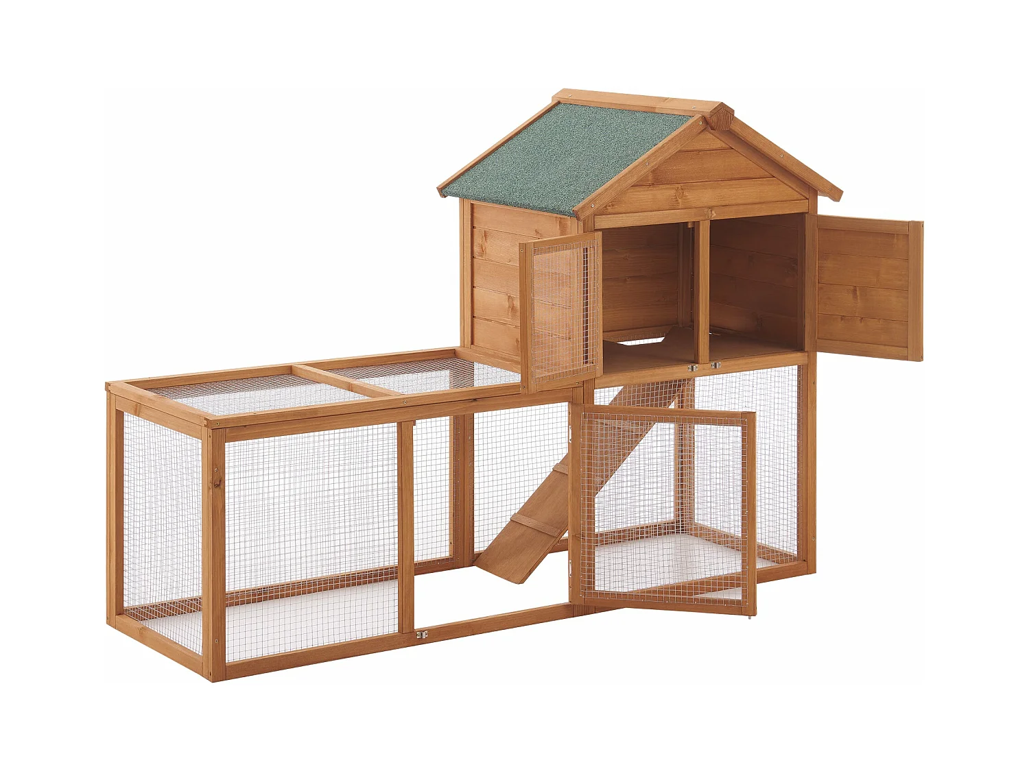 Gabbia a due livelli 110 x 160 x 61 cm abete naturale 03_0006807