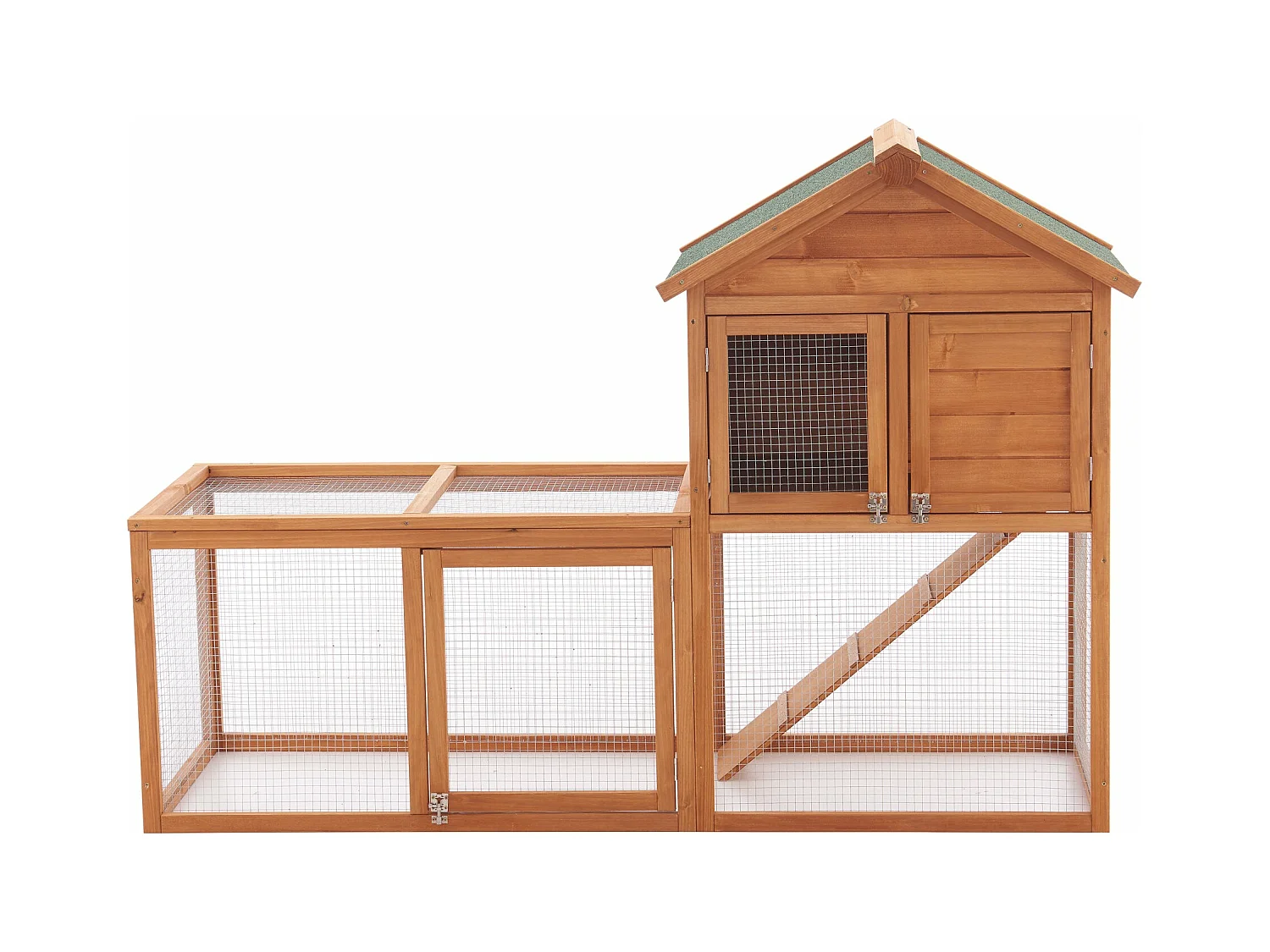 Gabbia a due livelli 110 x 160 x 61 cm abete naturale 03_0006807