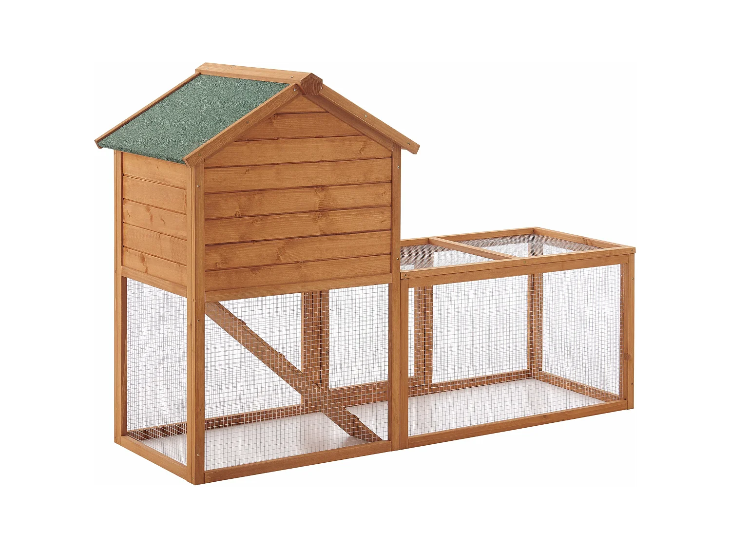 Gabbia a due livelli 110 x 160 x 61 cm abete naturale 03_0006807