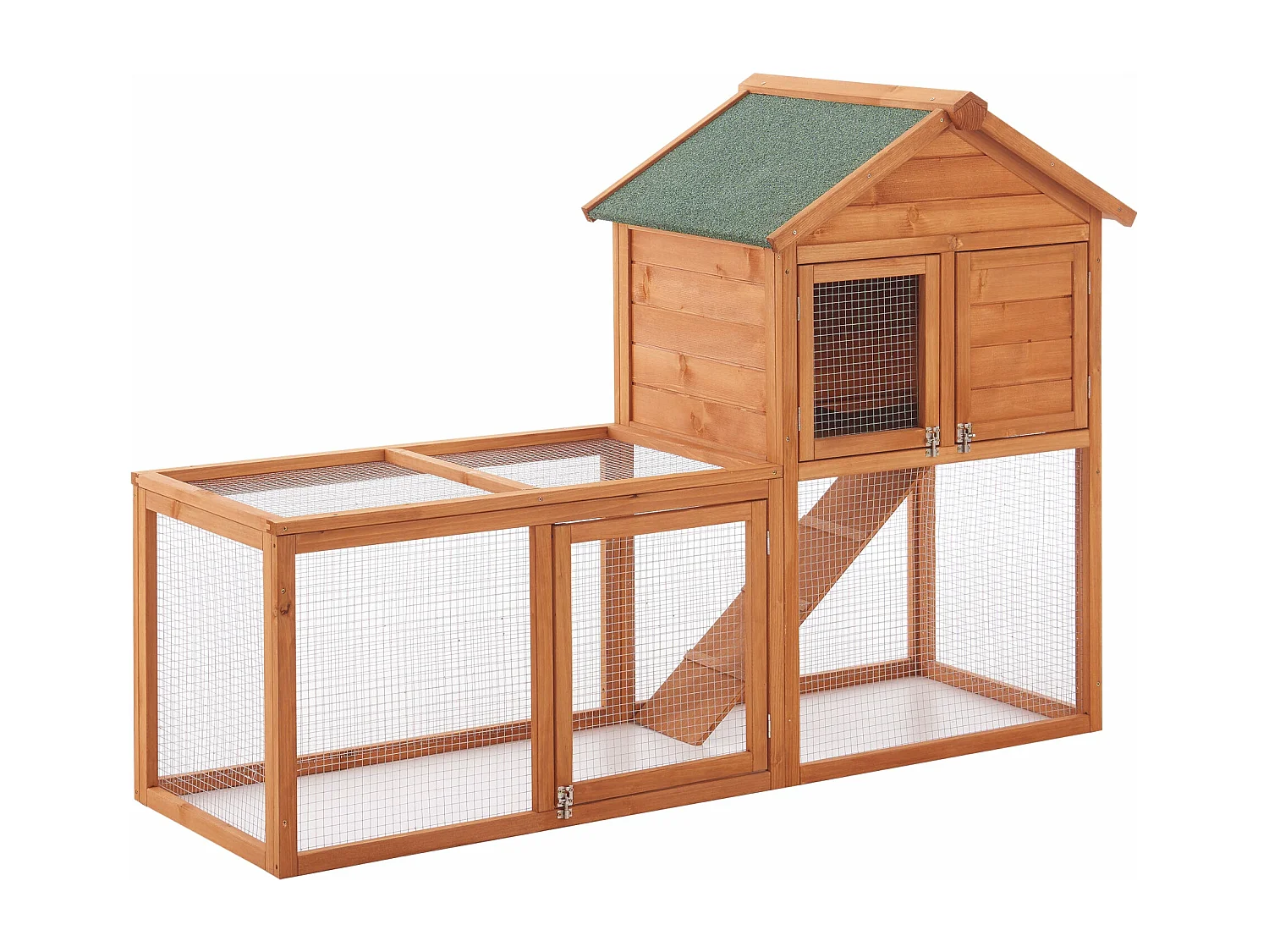 Gabbia a due livelli 110 x 160 x 61 cm abete naturale 03_0006807