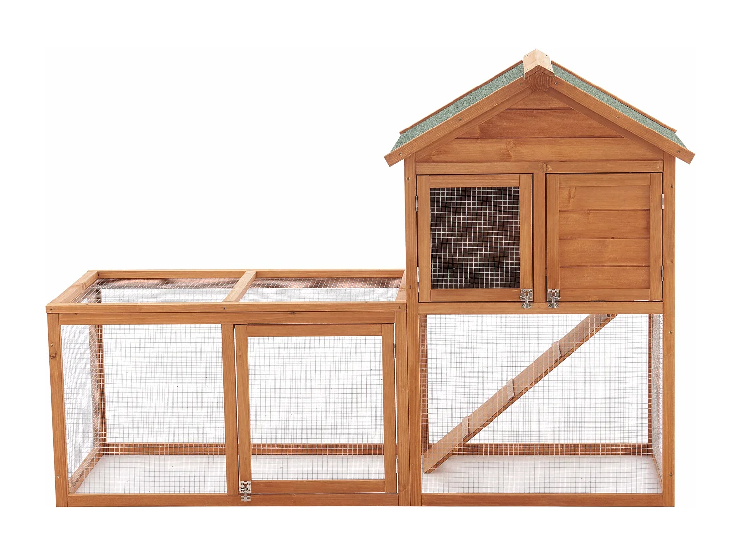 Gabbia a due livelli 110 x 160 x 61 cm abete naturale 03_0006807