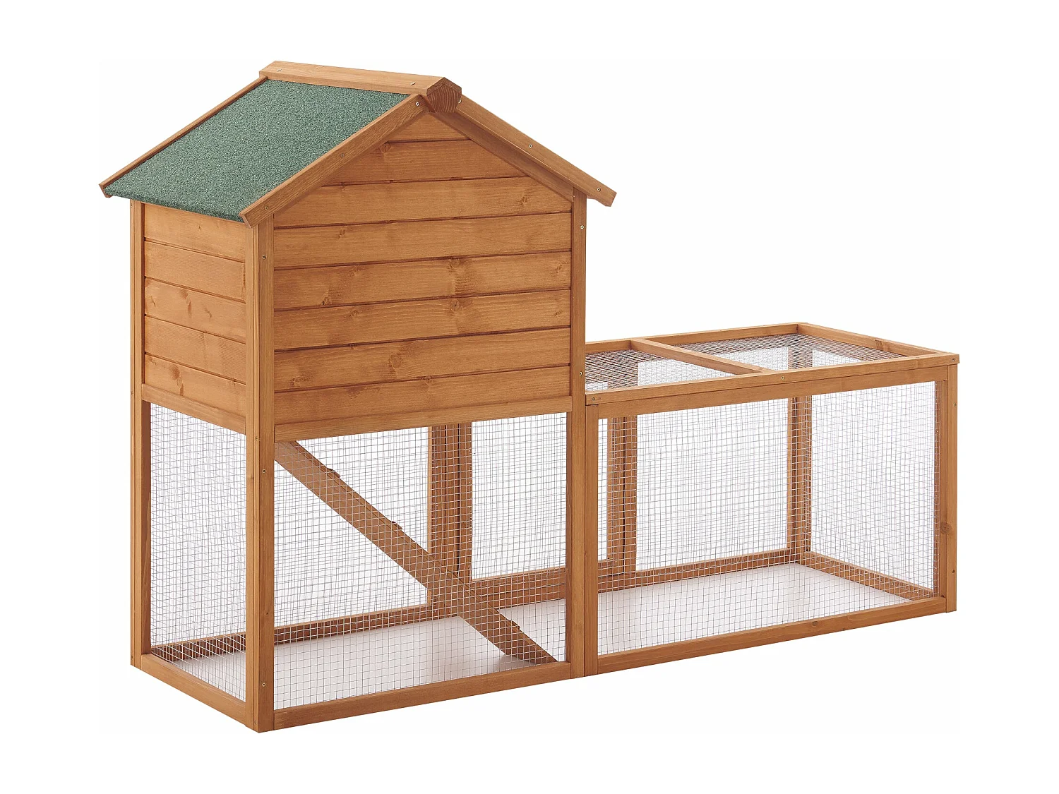 Gabbia a due livelli 110 x 160 x 61 cm abete naturale 03_0006807