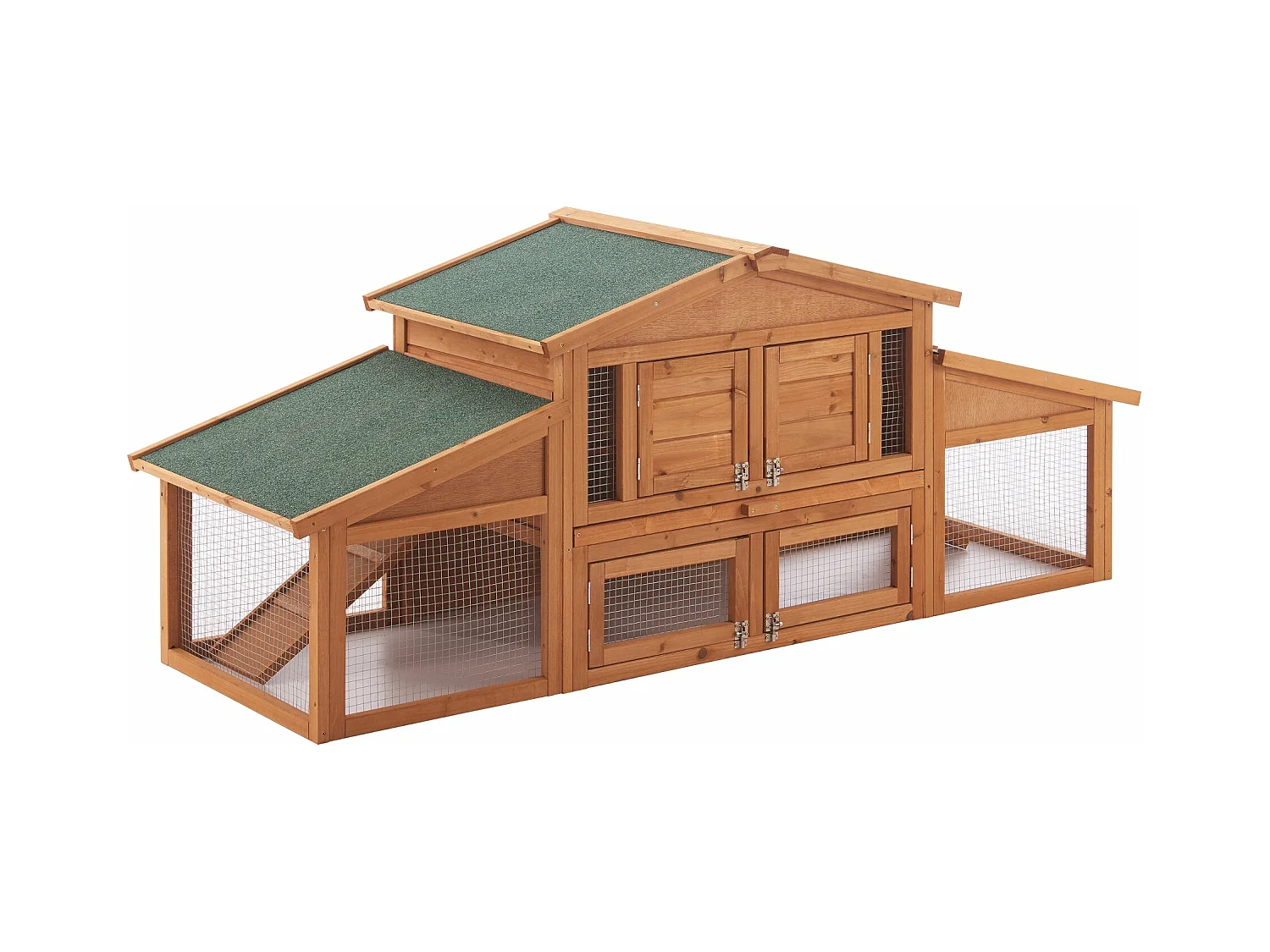 Conejera de dos niveles 72 x 180 x 62 cm abeto natural 03_0006810