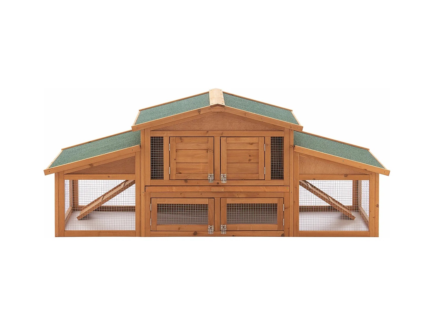 Conejera de dos niveles 72 x 180 x 62 cm abeto natural 03_0006810