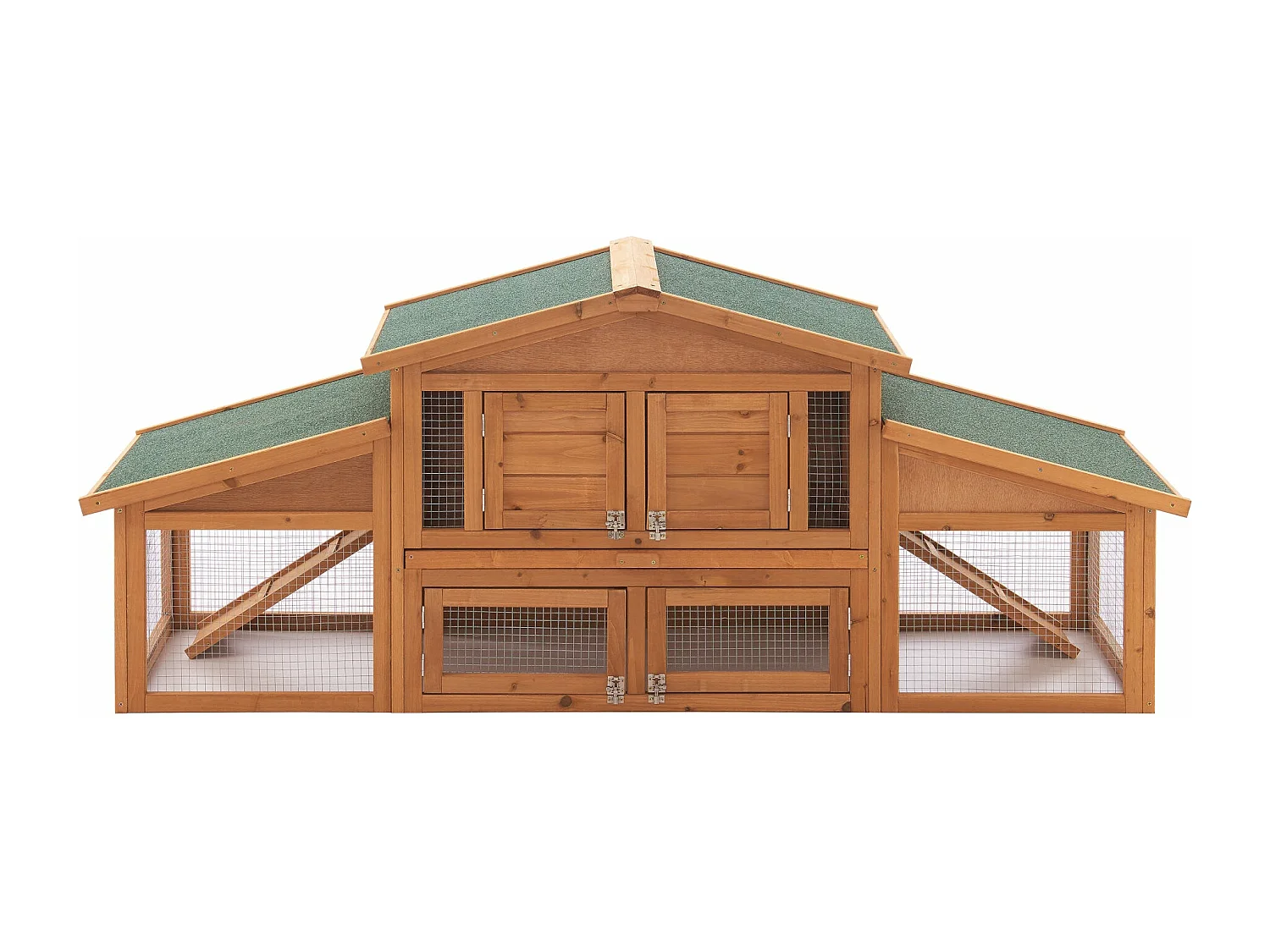 Conejera de dos niveles 72 x 180 x 62 cm abeto natural 03_0006810