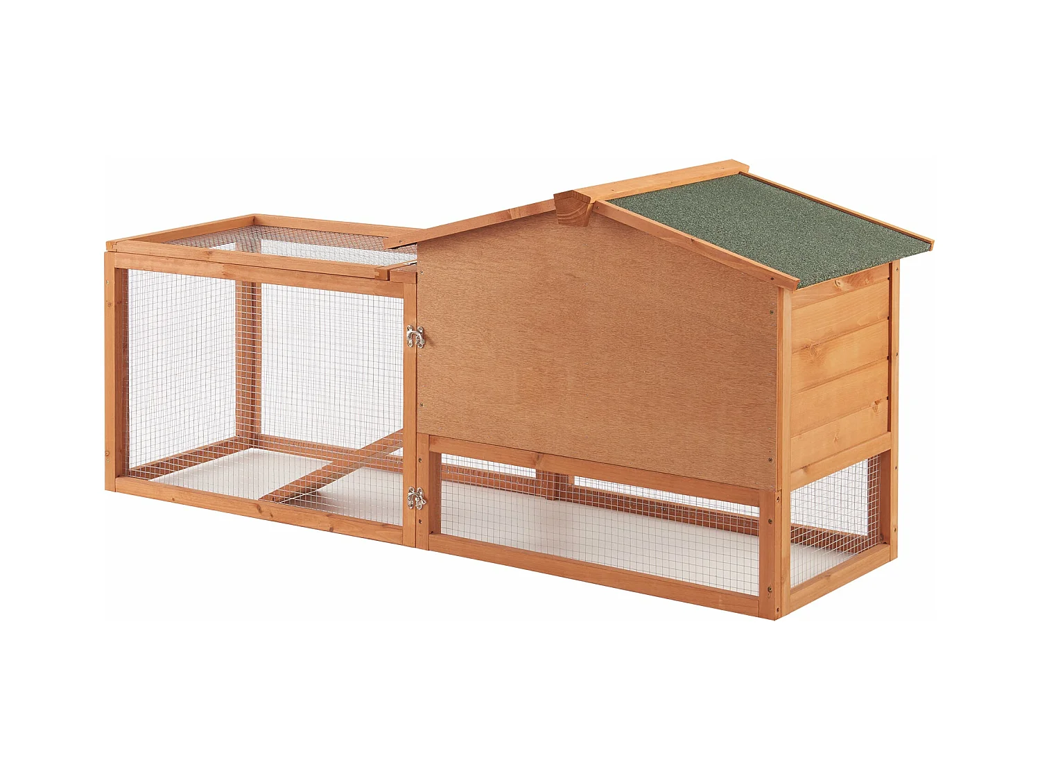 Gabbia a due livelli 68 x 156 x 52 cm abete naturale 03_0006809