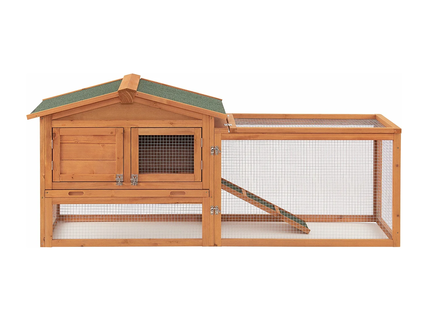 Conejera de dos niveles 68 x 156 x 52 cm abeto natural 03_0006809