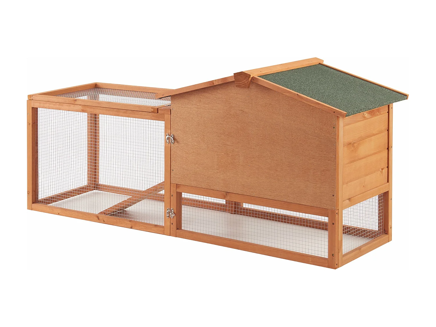 Conejera de dos niveles 68 x 156 x 52 cm abeto natural 03_0006809
