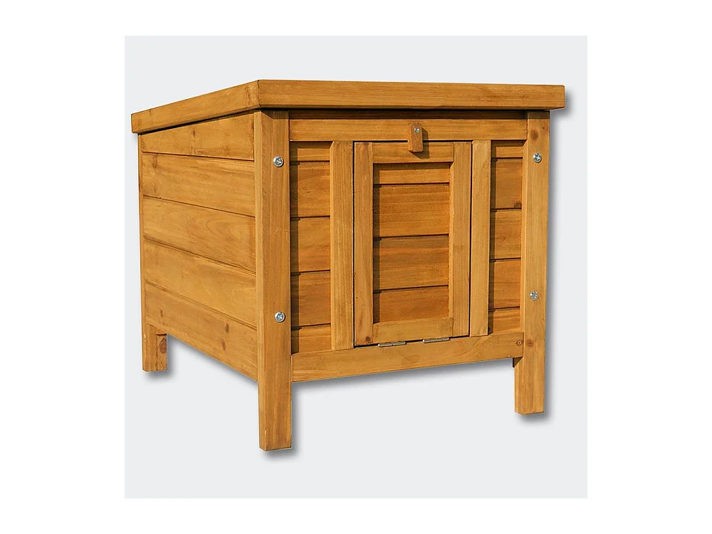 Cabane clapier à lapins bois marron 42 x 51.5 x 43 cm 3716001