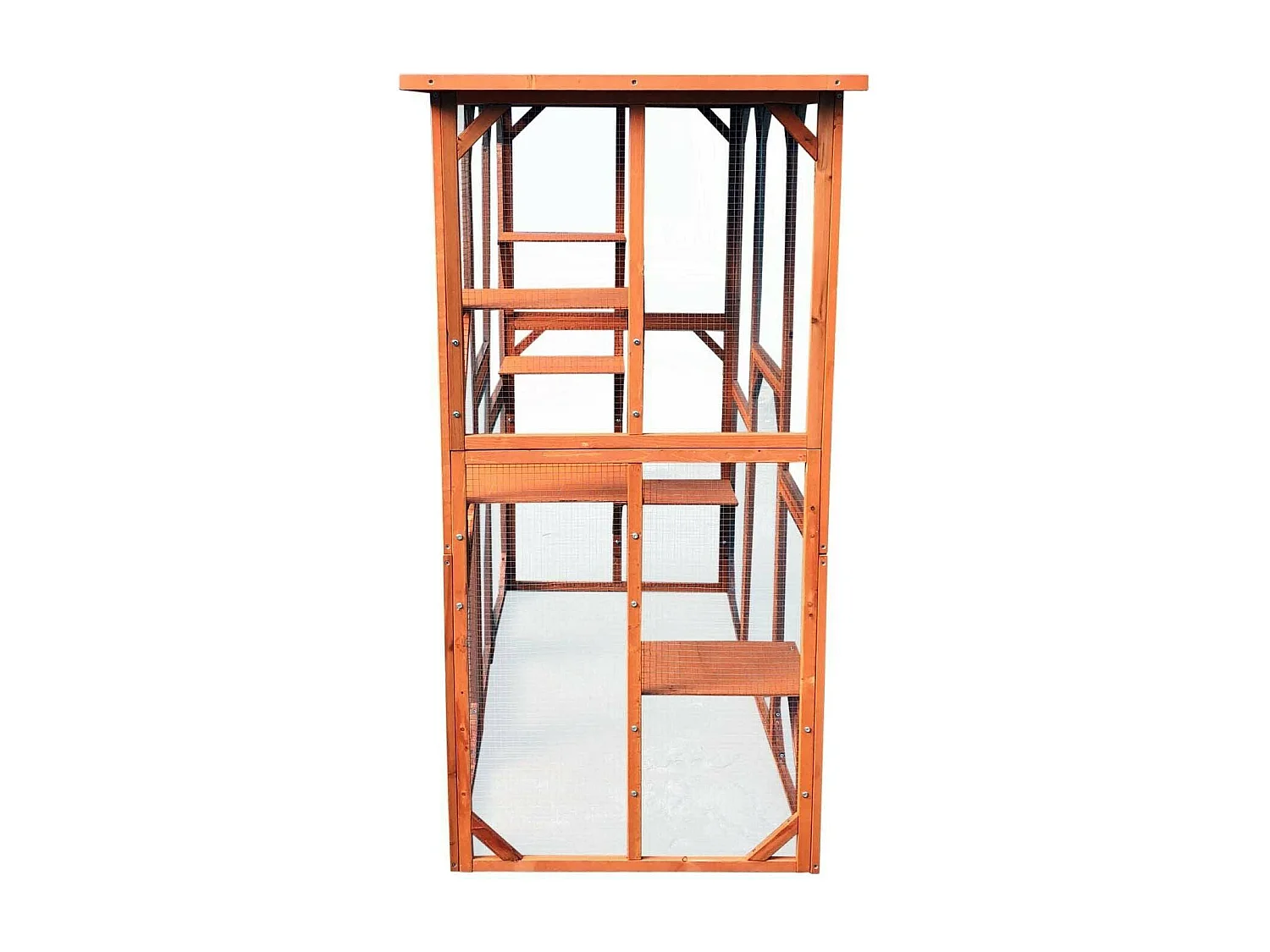 Recinto da esterno per gatti in legno resistente 180x88x169cm 6 zone riposo 16_0001712