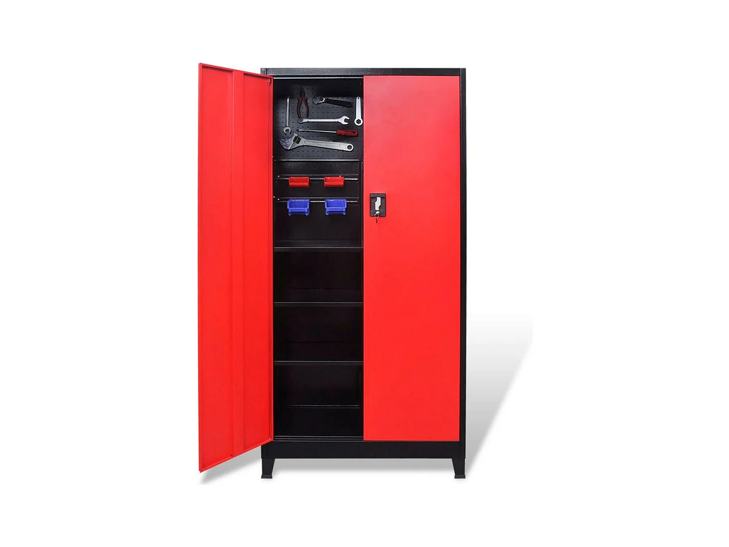 Armoire à outils avec noire 90 x 40 x 180 cm 02_0003802