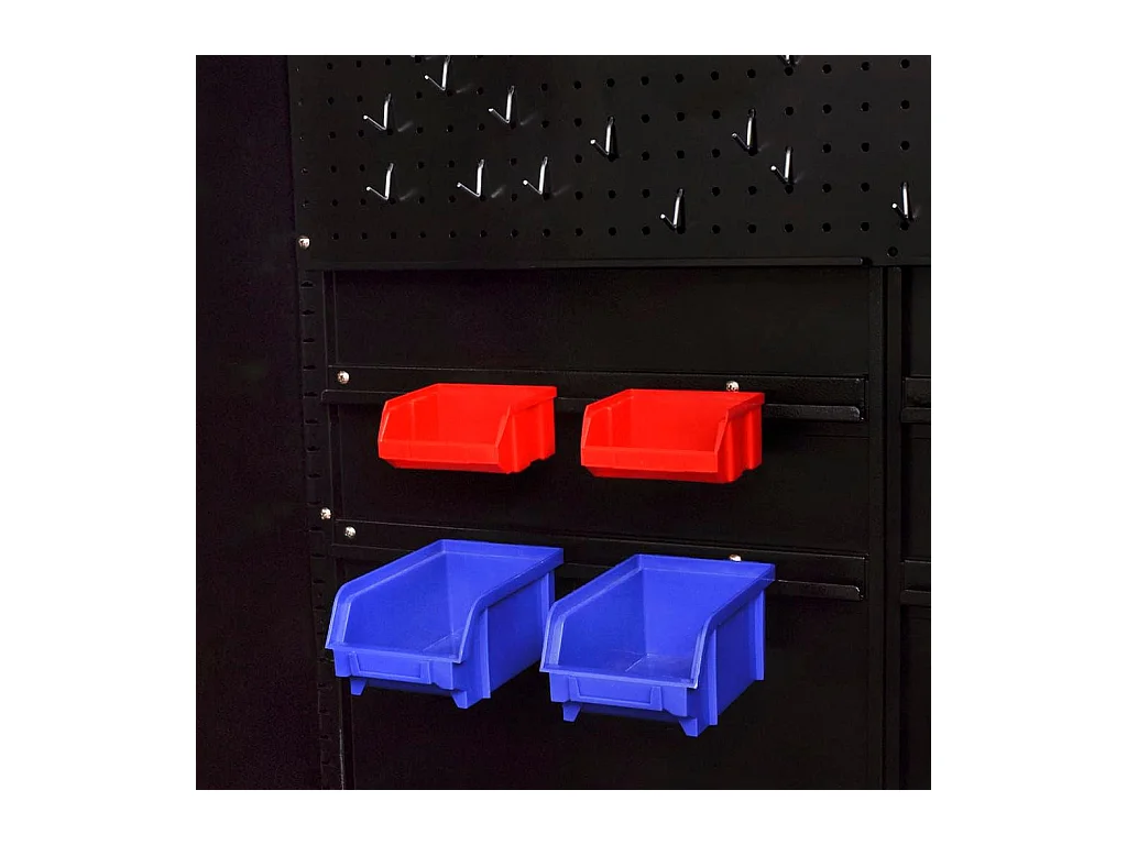 Armoire à outils avec noire 90 x 40 x 180 cm 02_0003802