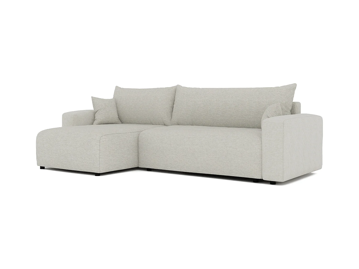 Canapé d'angle convertible en tissu Baltimore Sand