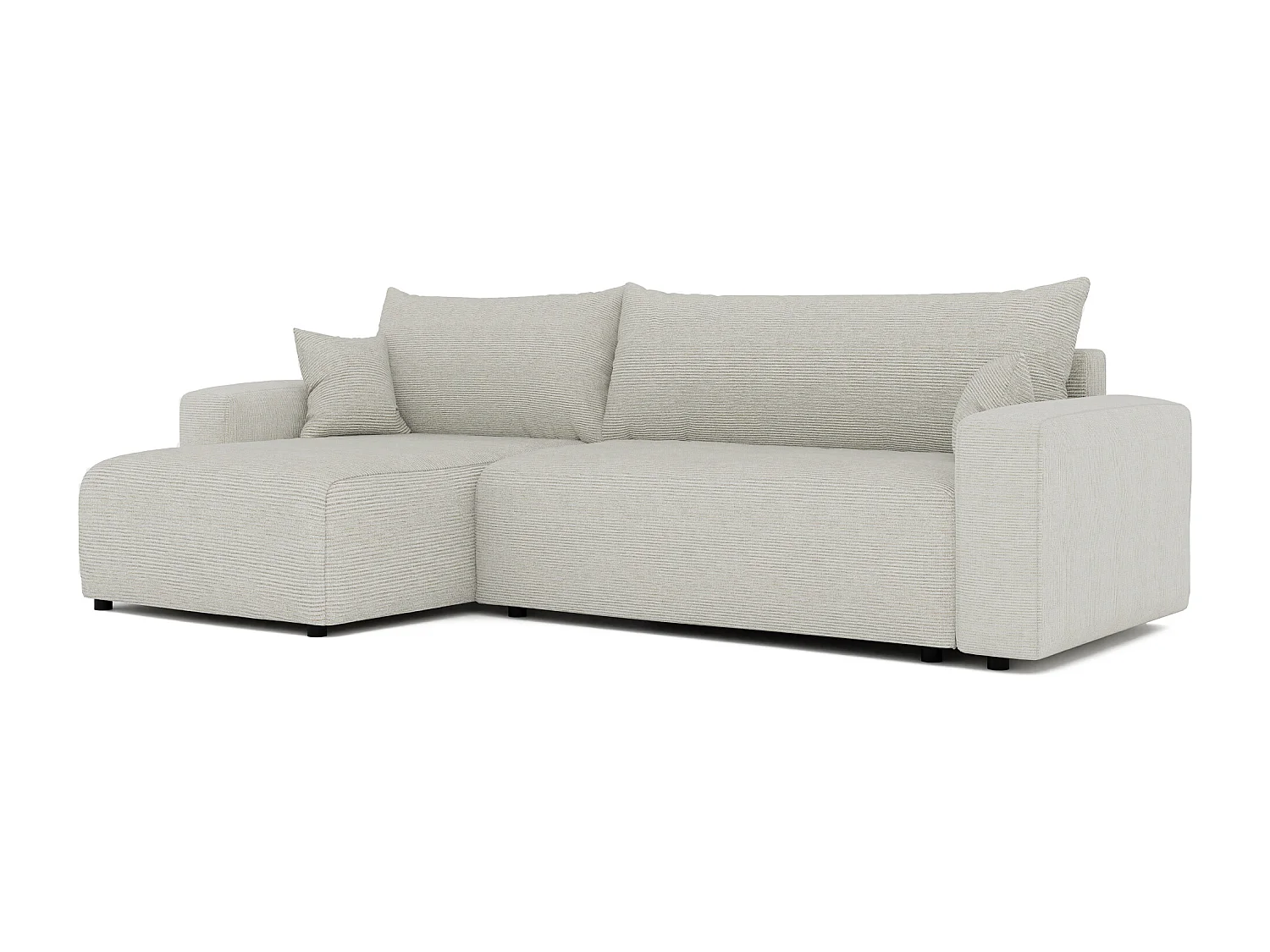 Canapé d'angle convertible en tissu Baltimore Sand