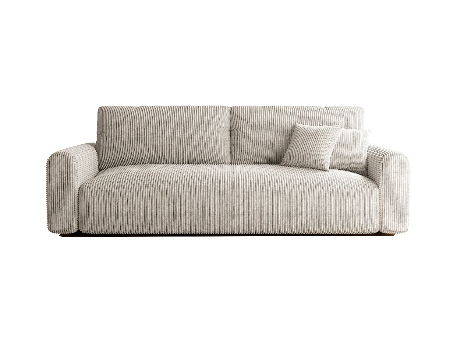 Canapé Jobo réversible convertible en tissu Beige