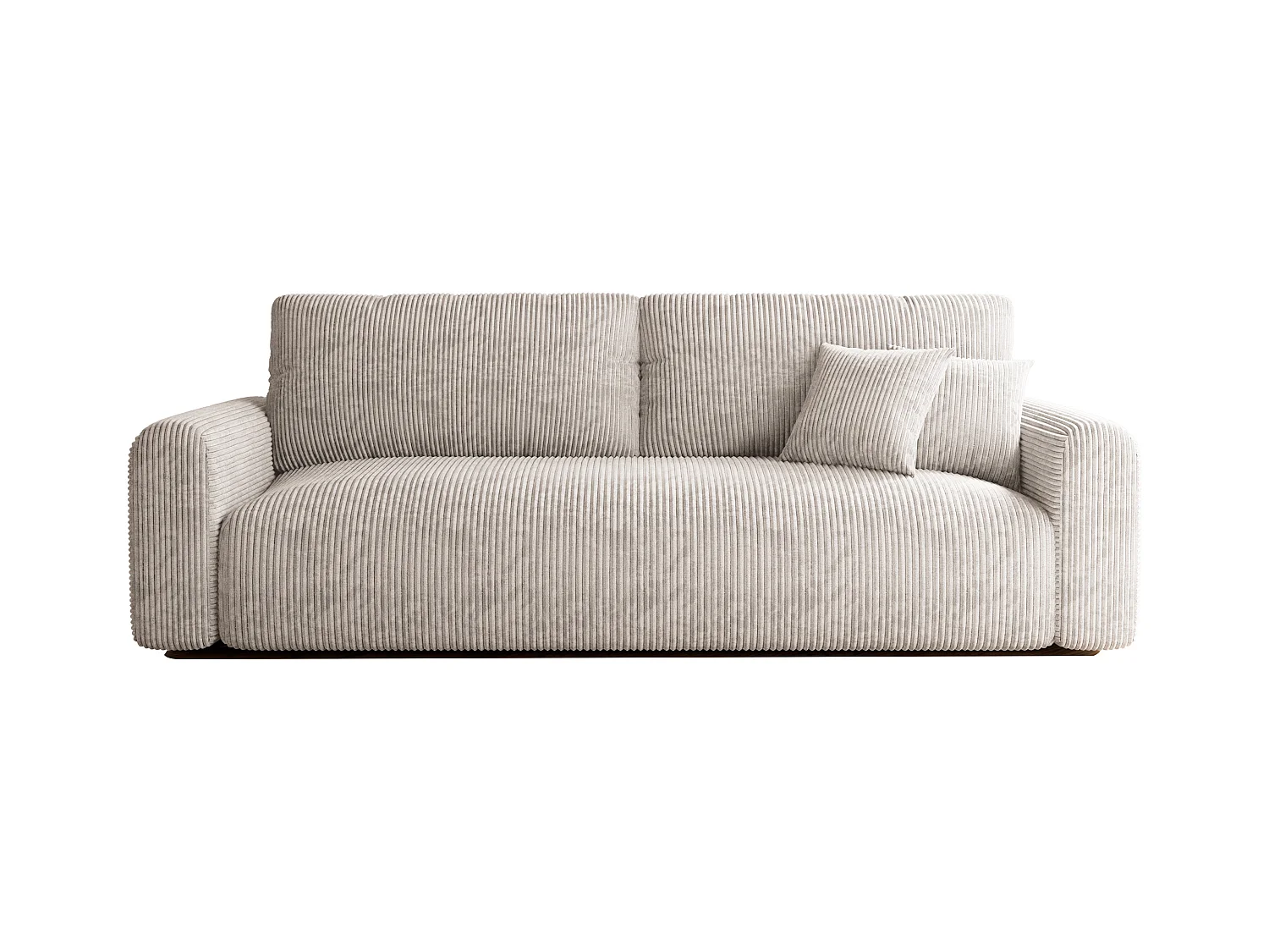 Canapé Jobo réversible convertible en tissu Beige