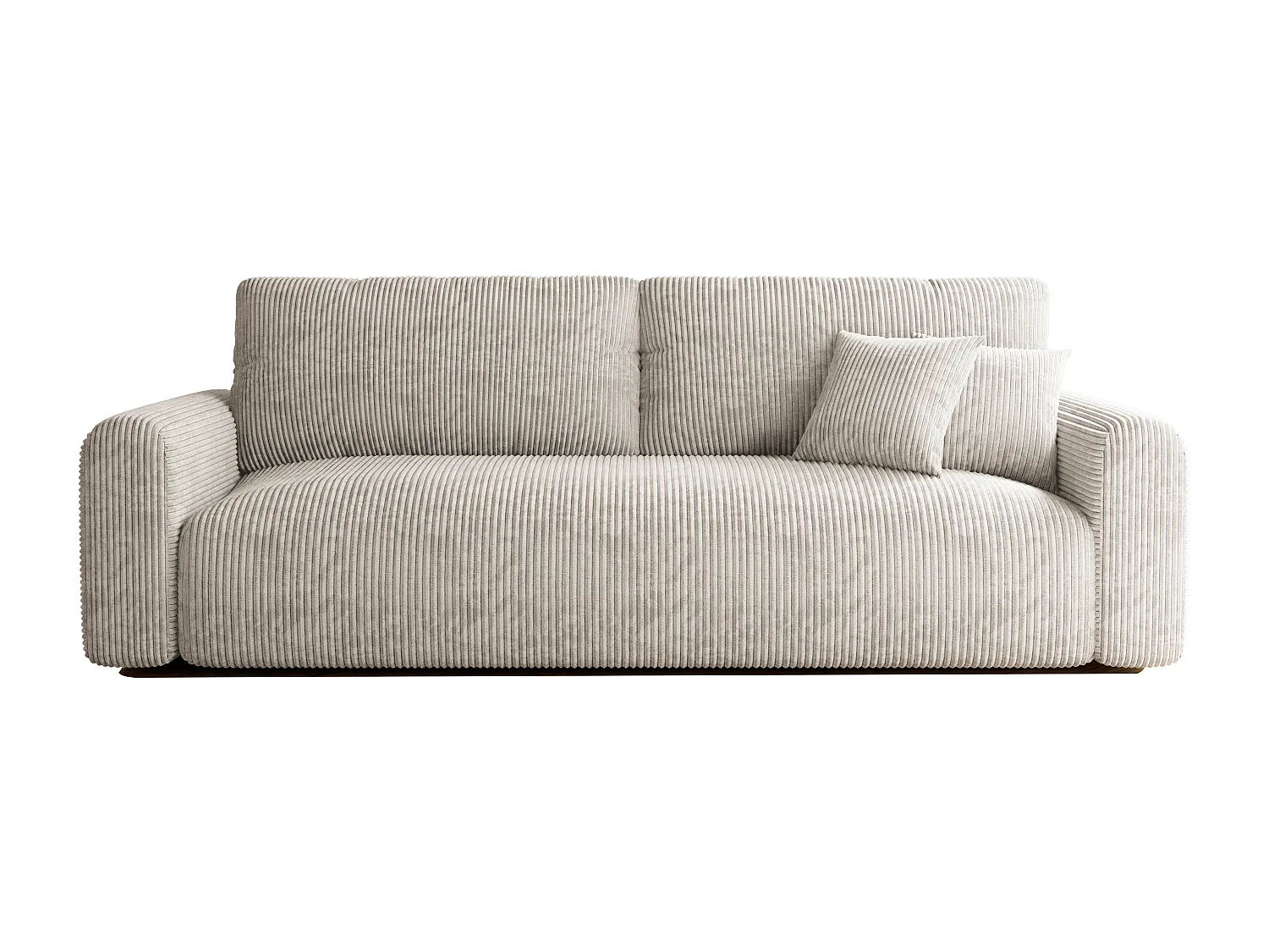 Canapé Jobo réversible convertible en tissu Beige