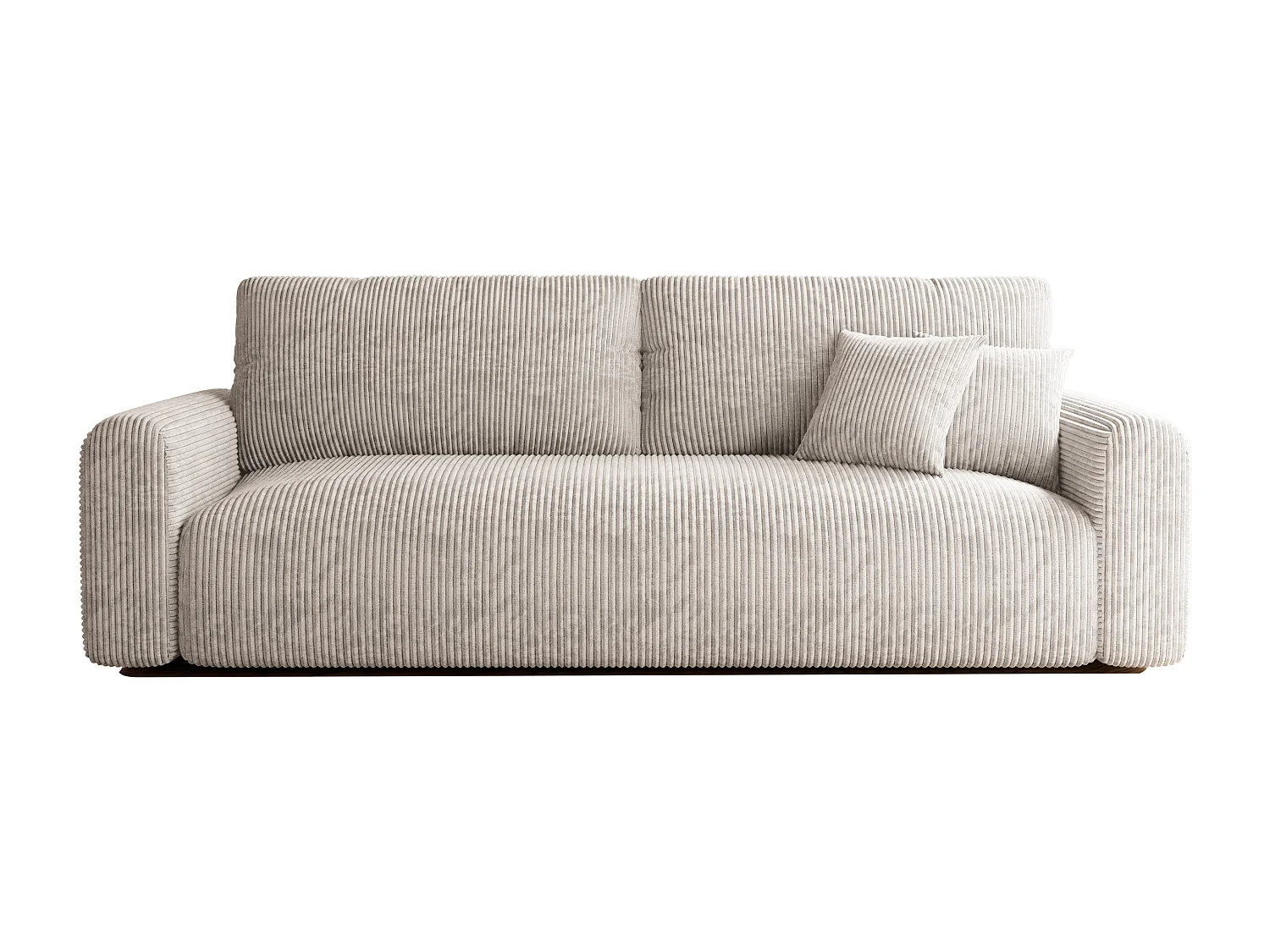 Canapé Jobo réversible convertible en tissu Beige