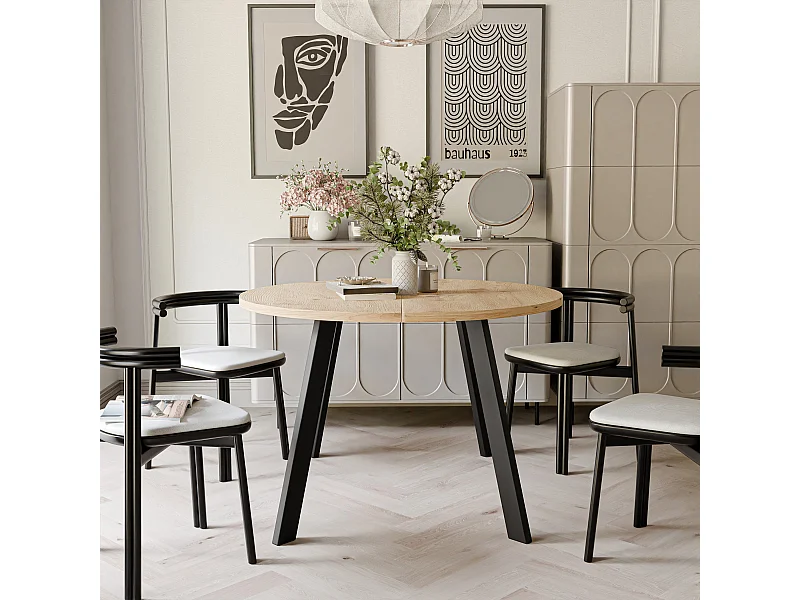 Table extensible chêne wotan