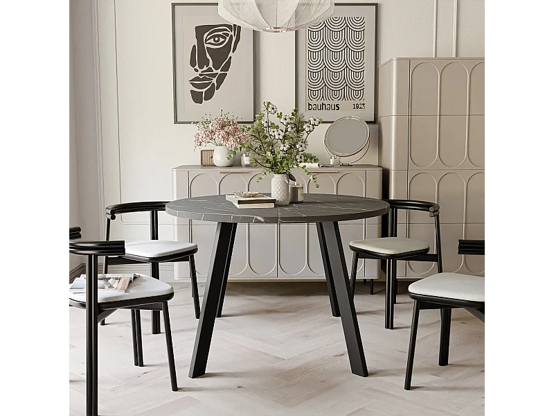 Table extensible grigia pietra