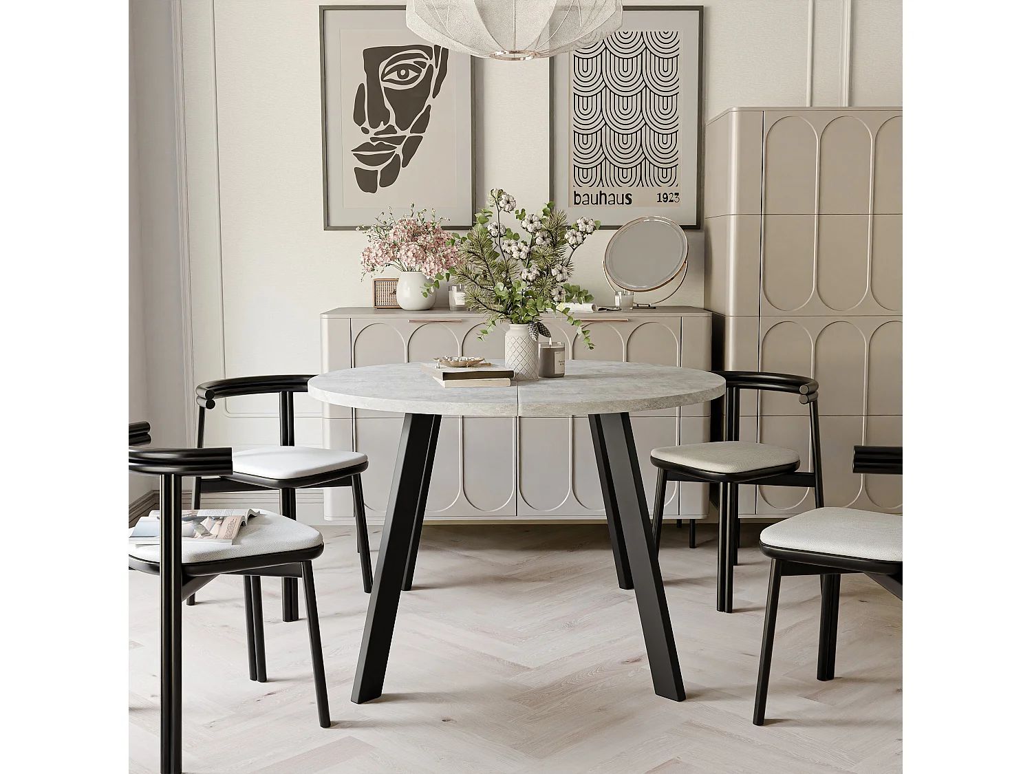 Table extensible bellato gris