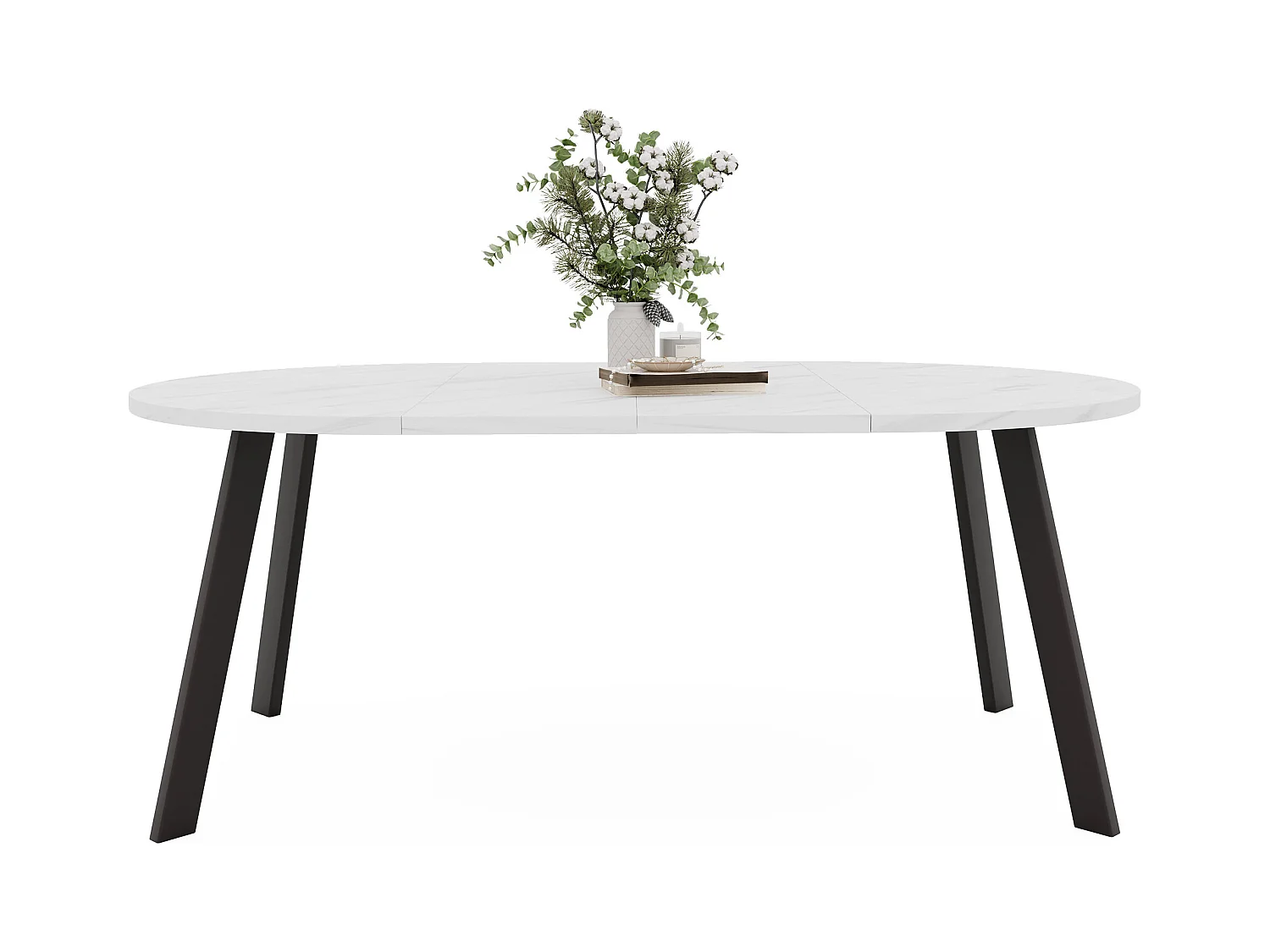 Table extensible marbre bianco