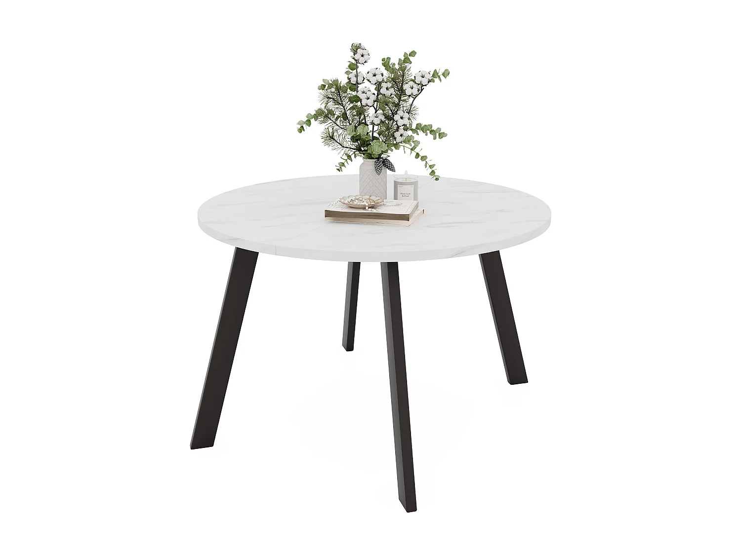 Table extensible marbre bianco