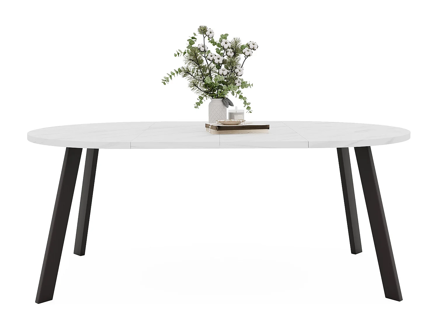 Table extensible marbre bianco