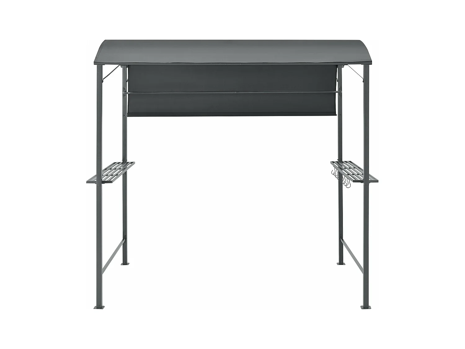 Tonnelle pavillon de barbecue grise 215 x 220 x 140 cm 03_0008739