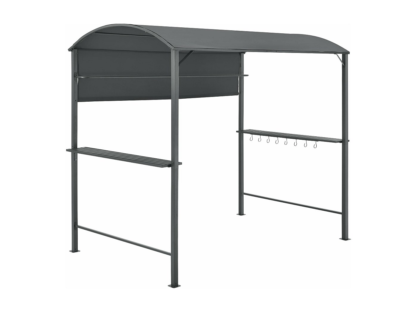 Aware Sgabello E Portavasi In Legno Riciclato Per Esterni - Grigio Scuro Antracite - Tavolino Da Giardino Rustico 39x48 Cm
