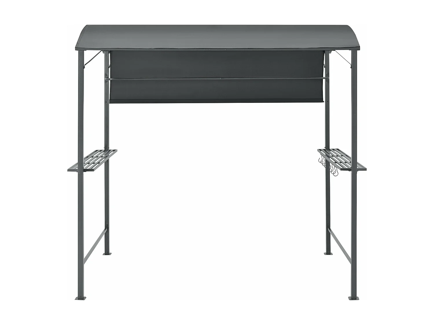 Gazebo per barbecue 215 x 220 x 140 cm antracite grigio scuro 03_0008739