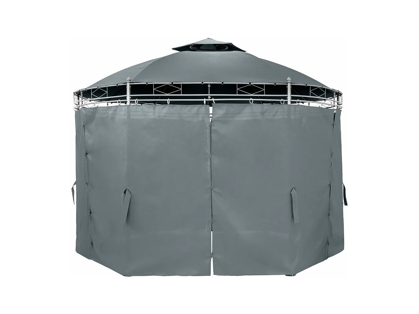 Tonnelle abri de jardin grise 350 x 350 x 280 cm 2208176