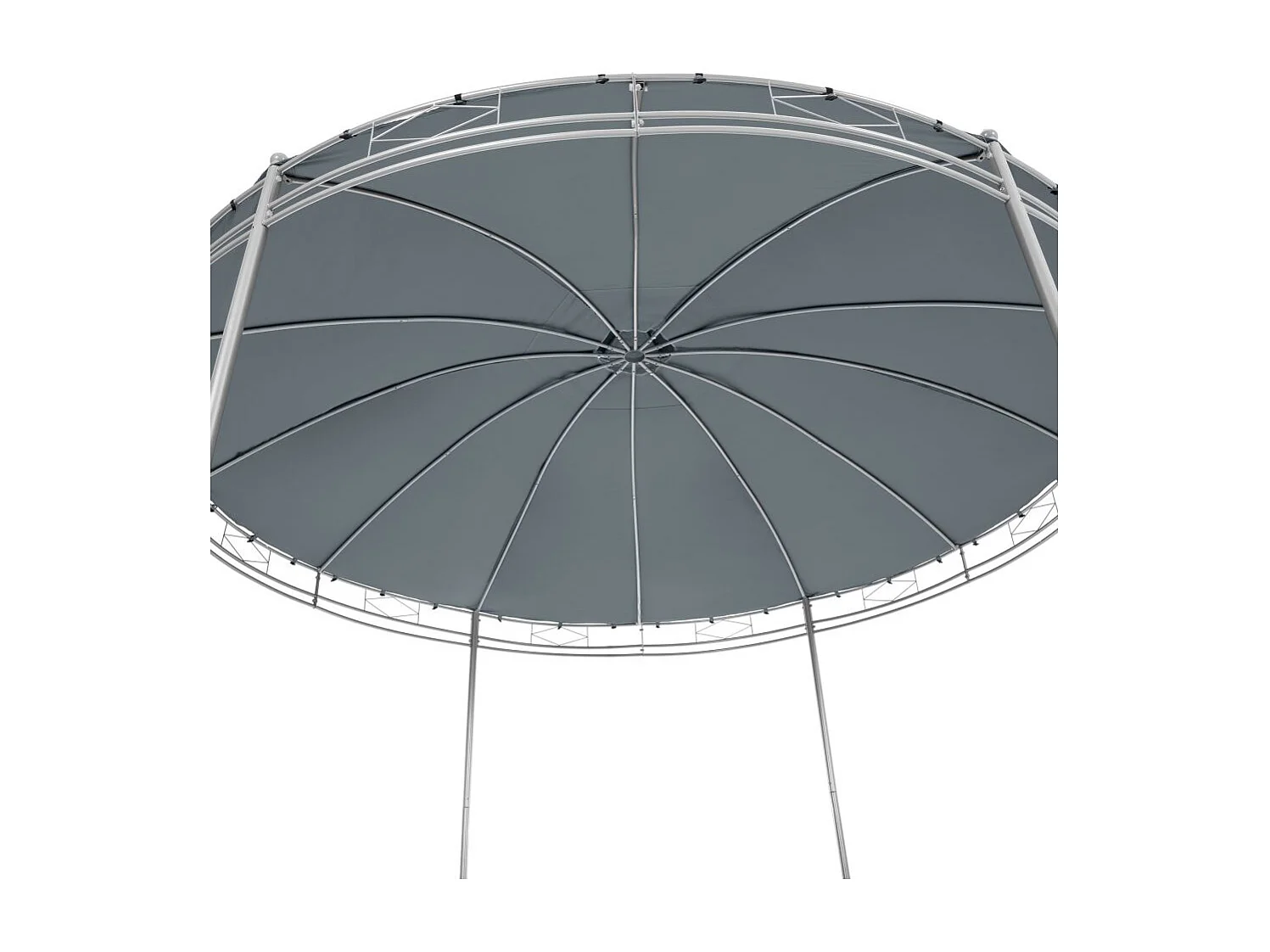 Tonnelle abri de jardin grise 350 x 350 x 280 cm 2208176