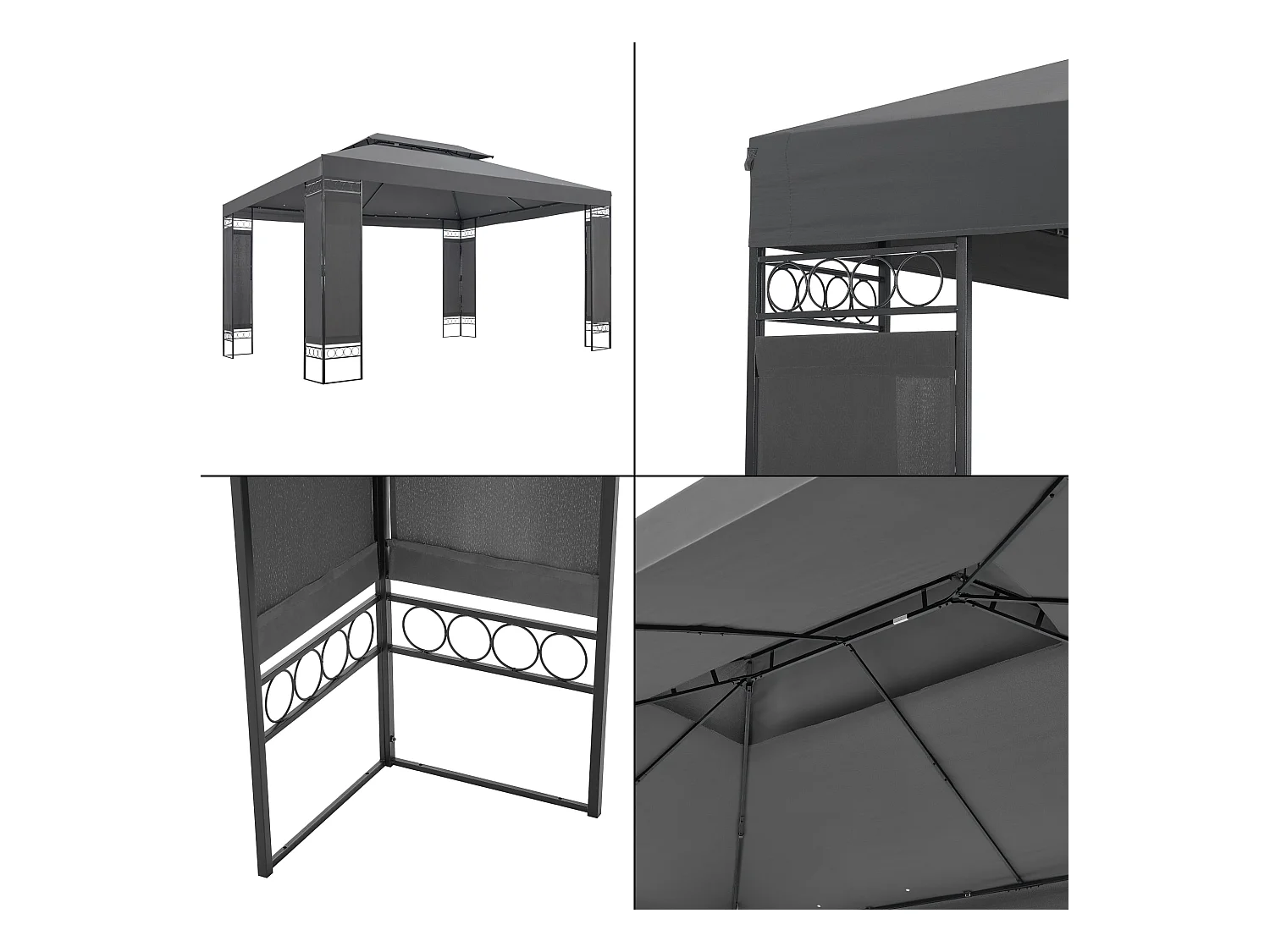 Tonnelle de jardin lanciano grise 400 x 300 x 265 cm 03_0008749