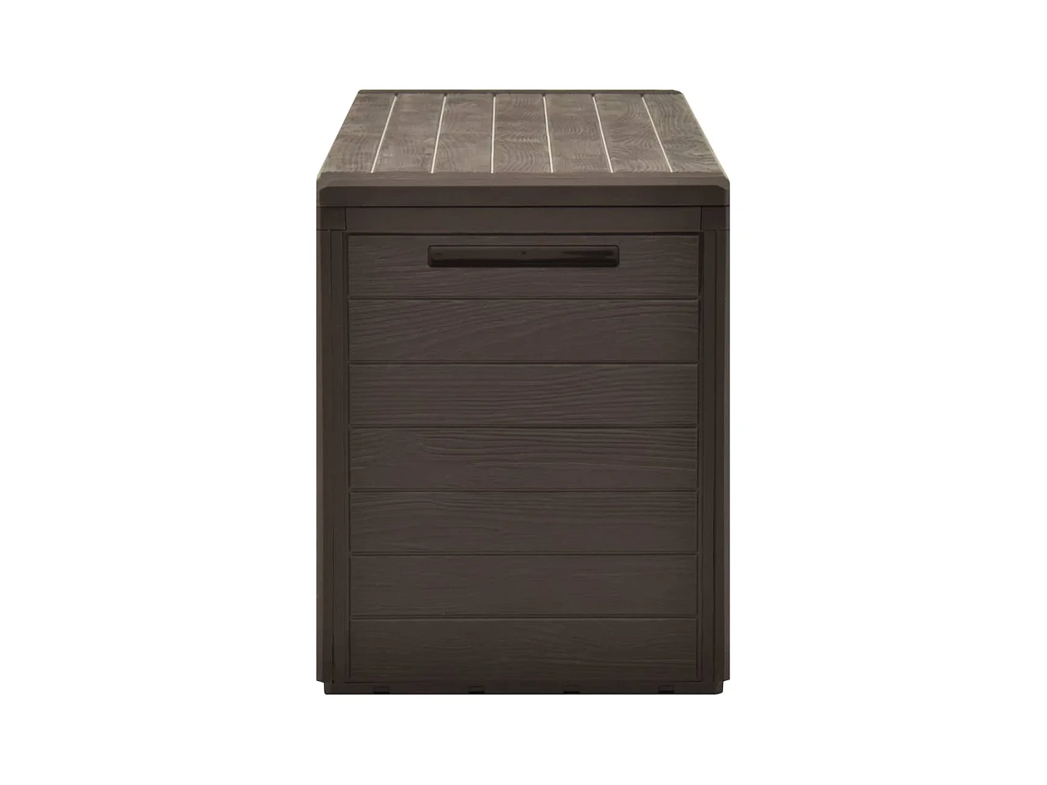 Cofre de almacenaje para muebles de jardín 116 x 44 x 55 cm marrón 02_0013095