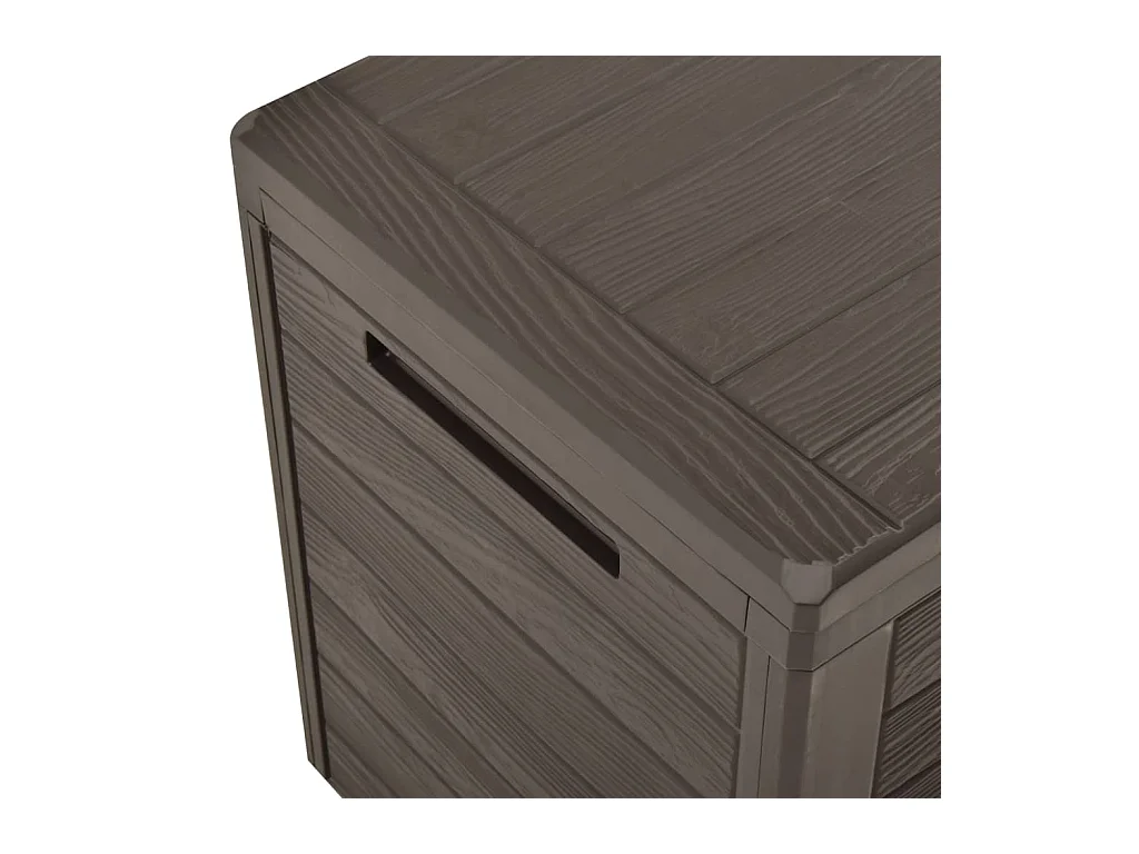 Cofre de almacenaje para muebles de jardín 116 x 44 x 55 cm marrón 02_0013095