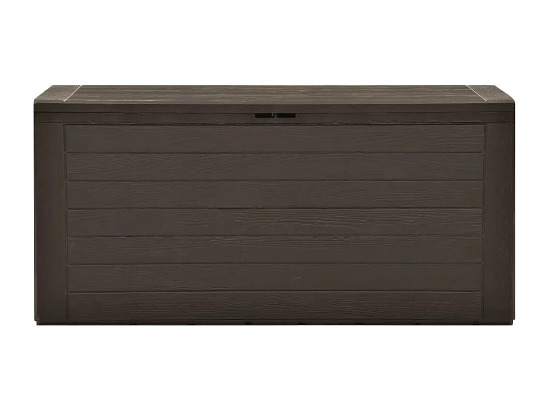 Cofre de almacenaje para muebles de jardín 116 x 44 x 55 cm marrón 02_0013095