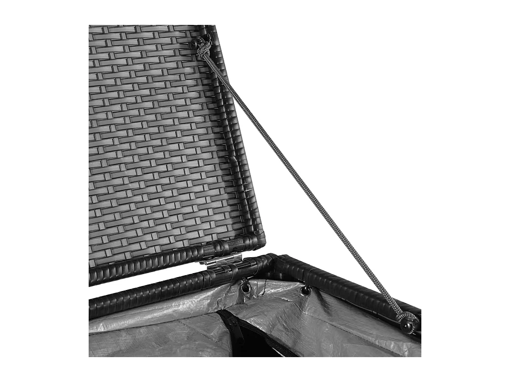 Coffre boîte meuble de résine noire 150 x 100 x 100 cm 02_0013113