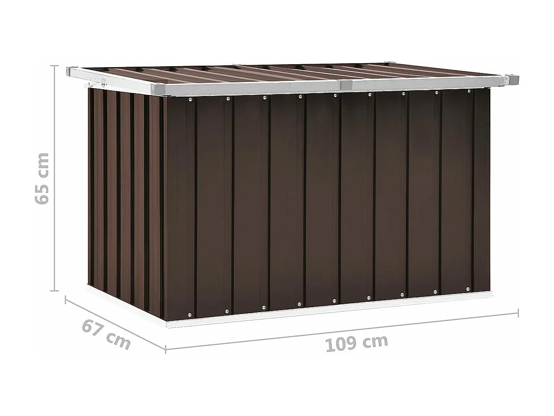 Cofre de almacenaje para muebles de jardín 109 x 67 x 65 cm marrón 02_0013093