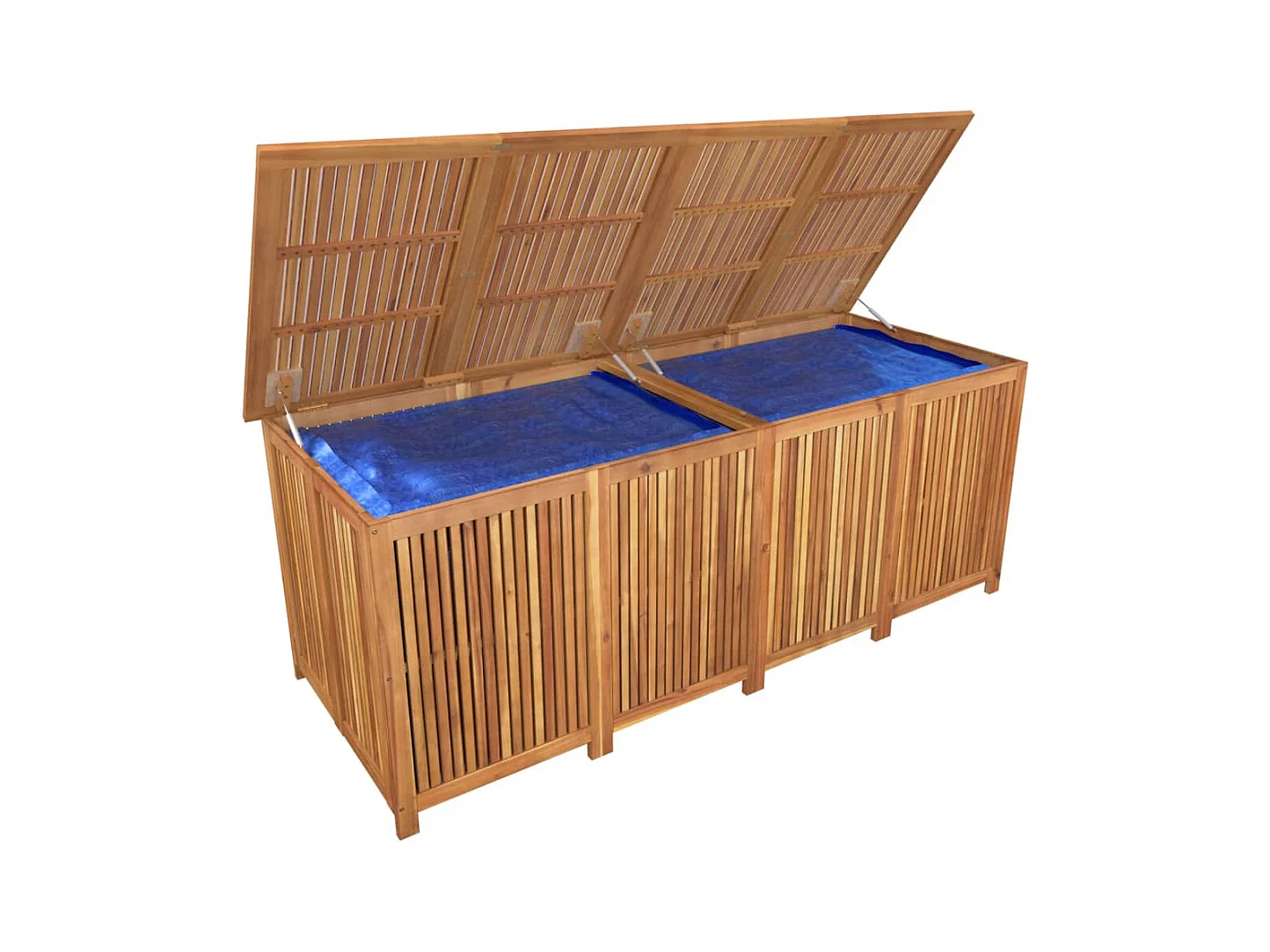 Cofre de almacenaje para muebles de jardín 200 x 80 x 75 cm madera maciza de acacia 02_0013020