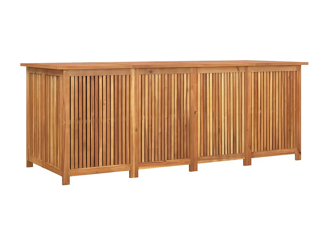 Cofre de almacenaje para muebles de jardín 200 x 80 x 75 cm madera maciza de acacia 02_0013020