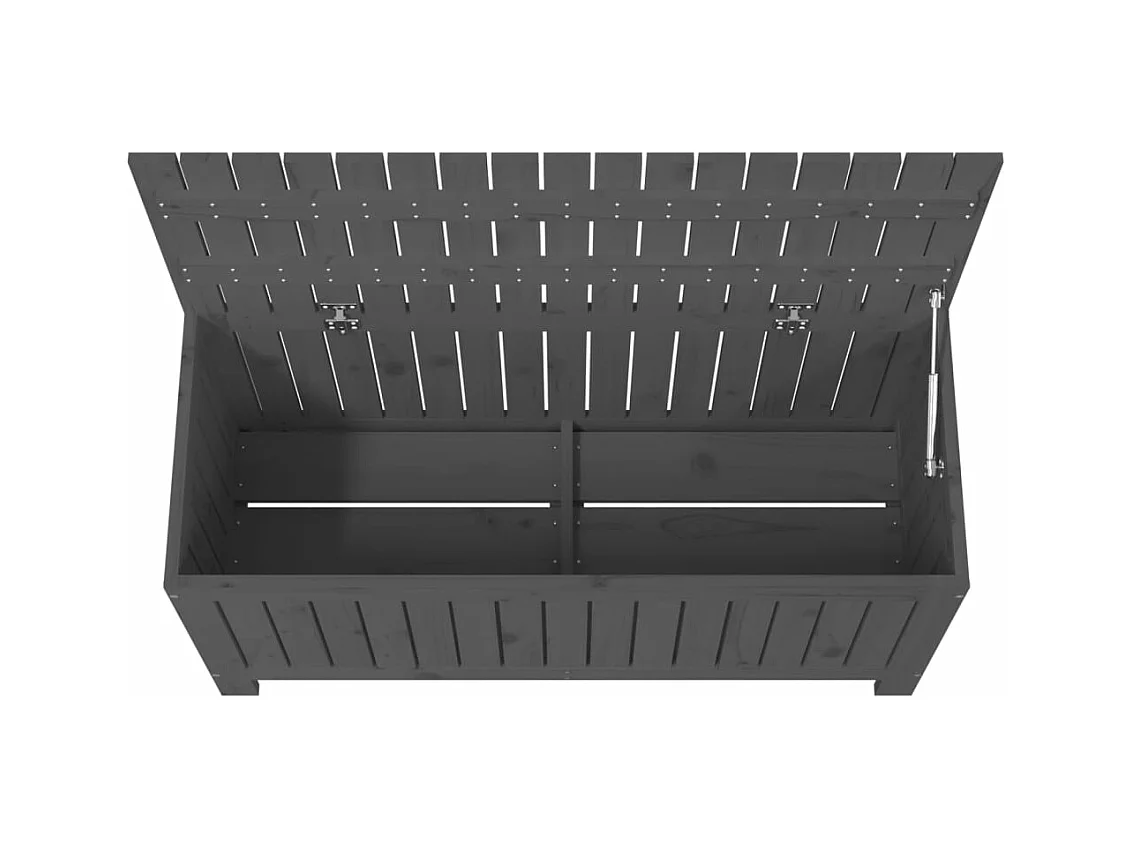 Cofre de almacenaje para muebles de jardín 108 x 42,5 x 54 cm madera de pino gris 02_0013076
