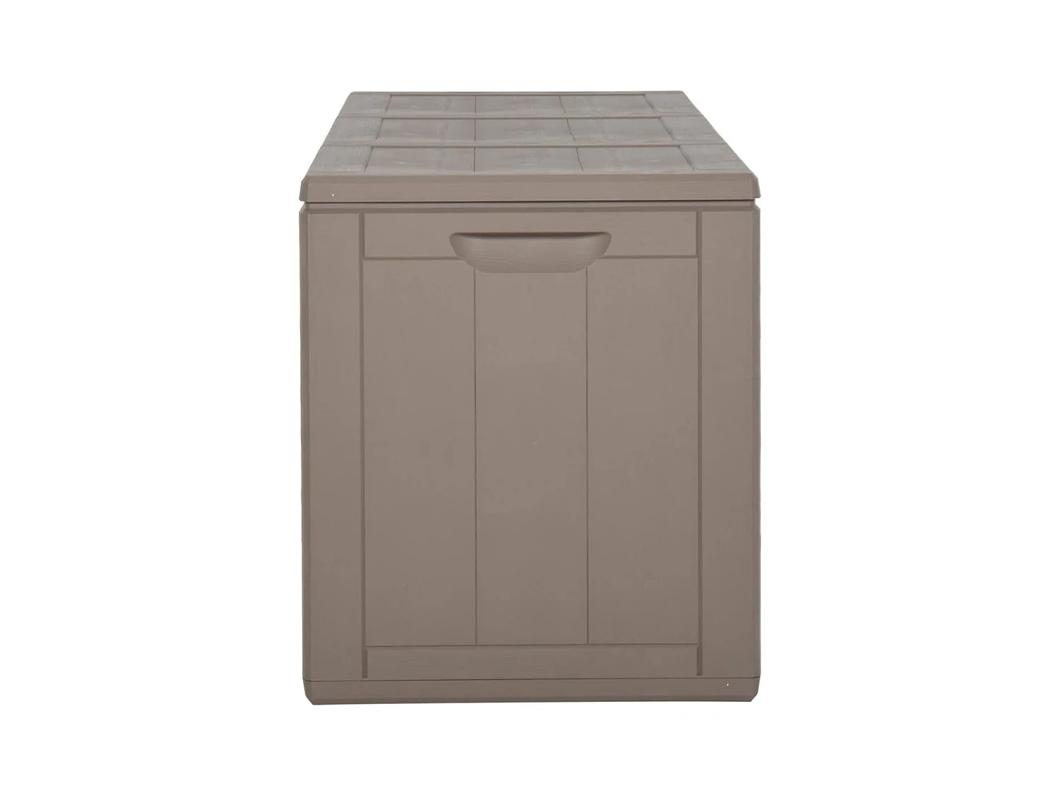 Cofre de almacenamiento para muebles de jardín 270 litros marrón PP ratán 02_0013023