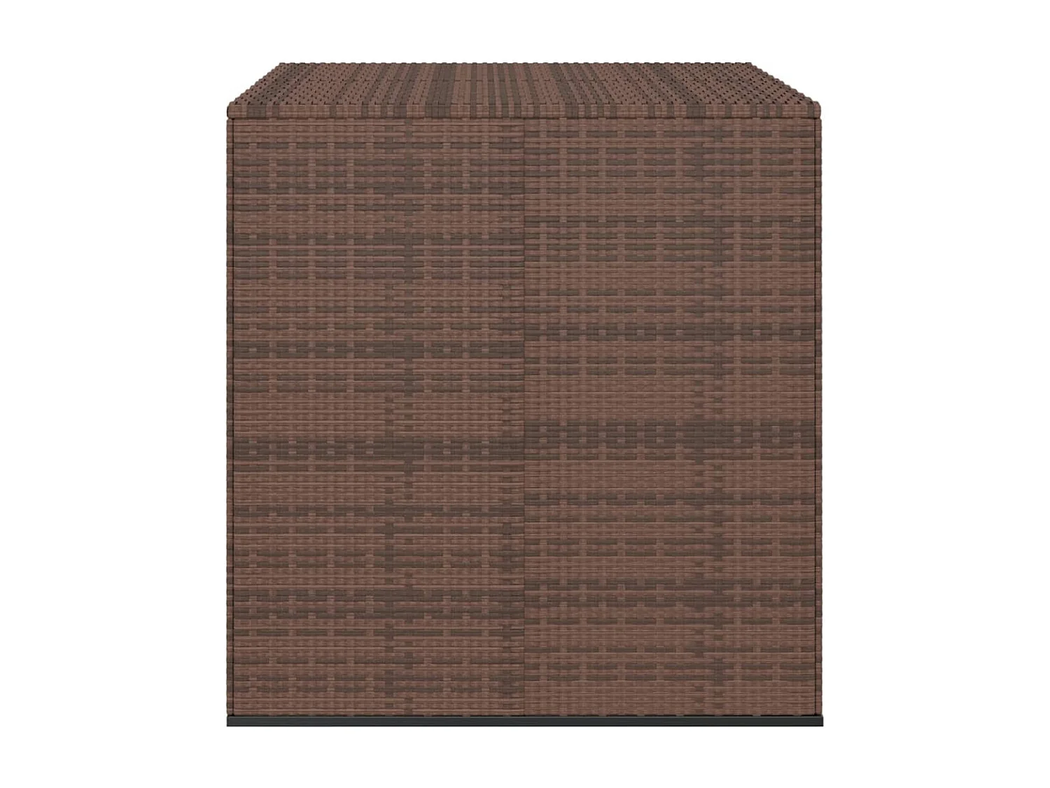 Scatola per cuscino da giardino intrecciata in resina 100 x 97,5 x 104 cm marrone 02_0013160
