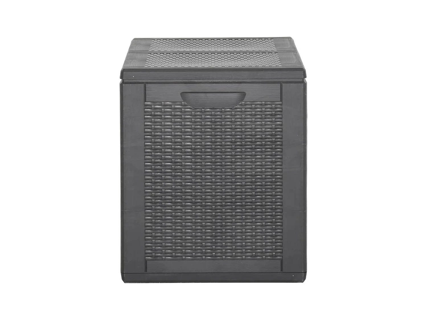 Cofre de almacenaje para muebles de jardín 180 litros ratán PP negro 02_0013017