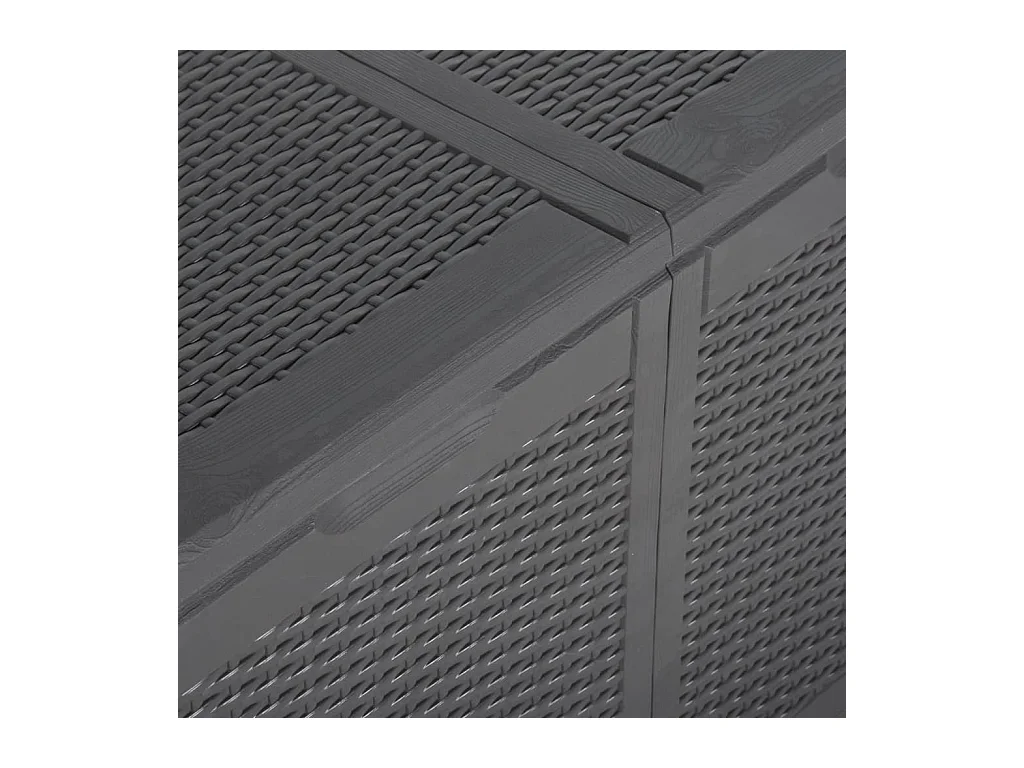 Cofre de almacenaje para muebles de jardín 180 litros ratán PP negro 02_0013017