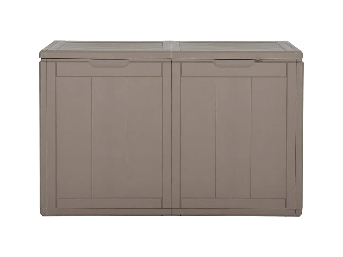 Cofre de almacenamiento para muebles de jardín 180 litros marrón PP ratán 02_0013016