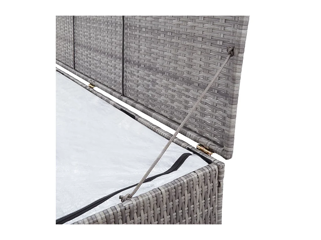 Coffre boîte meuble de résine grise 150 x 100 x 100 cm 02_0013085