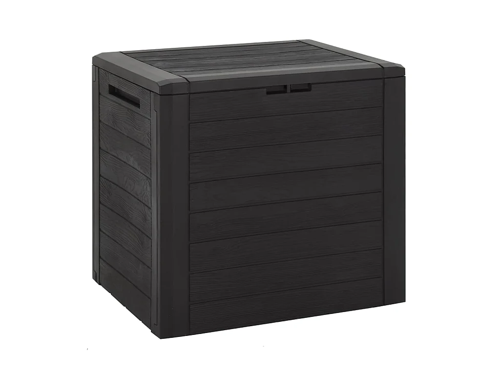 Caja de almacenamiento de jardín marrón 58,5 x 46 x 55 cm polipropileno 02_0013138