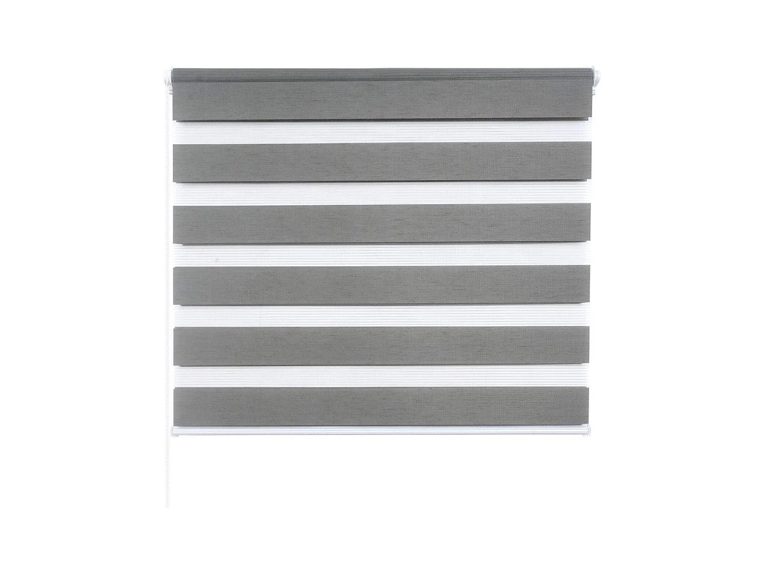 Tenda a rullo Zebra giorno e notte finestra traslucida o oscurante aspetto legno 70x150 cm grigio 19_0000812